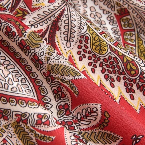 NWT Cider Curve Paisley Bow tie Bandana Top - Picture 2 of 4